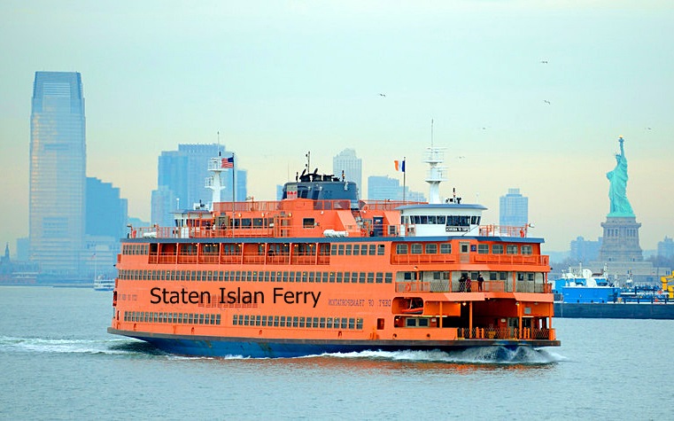 пором Стейтен-Айленд Феррі, Нью-Йорк, США